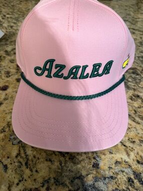 Azalea Pink MASTERS Cap with Green Rope Accent NWT